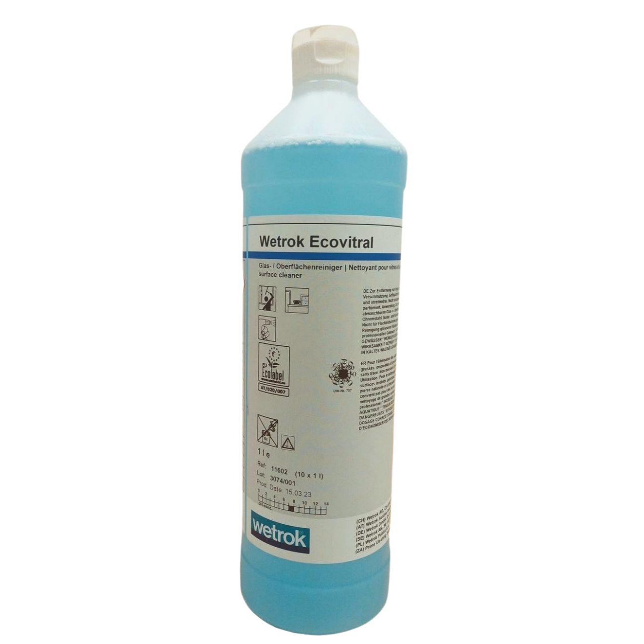 Ekologiška stiklinių paviršių valymo priemonė ECOVITRAL, 1 L