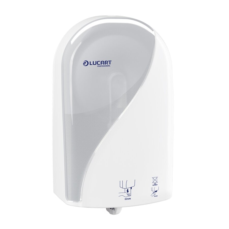 Laikiklis autocut tualetiniam popieriui Lucart Identity Toilet Cardboard Core System, Baltas