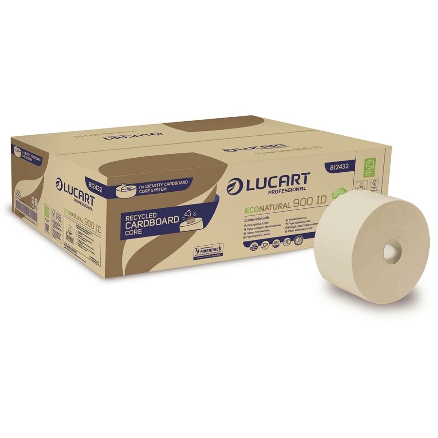 Popierius tualetinis autocut Lucart Econatural 900ID Cardboard Core