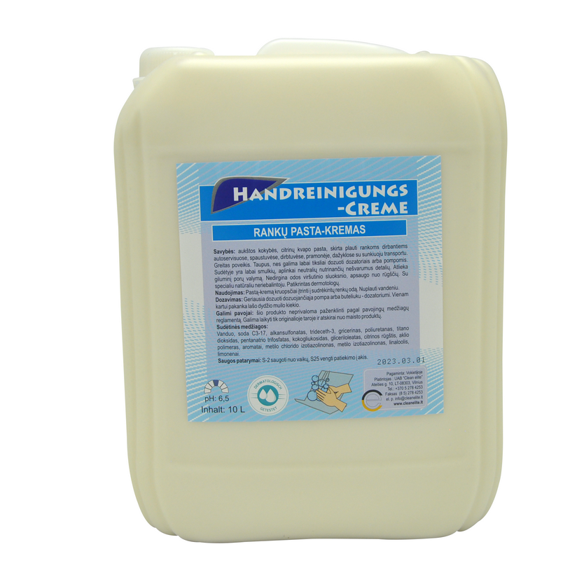 Rankų plovimo pasta-kremas HANDREINIGUNGSCREME, 10 L